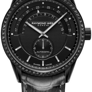 Raymond Weil Damklocka 2778-BKS-20001 Freelancer Svart/Läder Ø38 mm