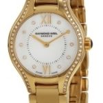 raymond weil damklocka 5124-ps-00985 raymond noemia vit/gulguldtonat