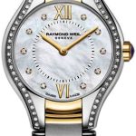 raymond weil damklocka 5124-sps-00985 raymond noemia vit/gulguldtonat