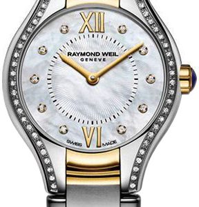 Raymond Weil Damklocka 5124-SPS-00985 Raymond Noemia Vit/Gulguldtonat