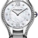 raymond weil damklocka 5124-sts-00985 raymond noemia vit/stål ø24 mm