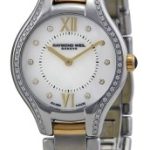 raymond weil damklocka 5127-sps-00985 raymond noemia vit/gulguldtonat