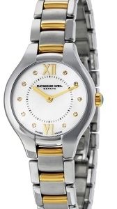 Raymond Weil Damklocka 5127-STP-00985 Raymond Noemia Vit/Gulguldtonat