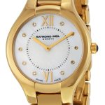 raymond weil damklocka 5132-p-00985 raymond noemia vit/gulguldtonat