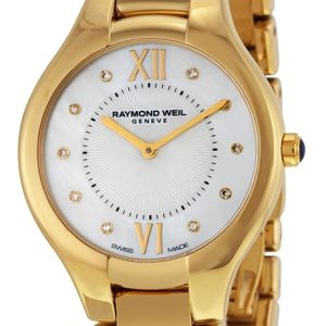 Raymond Weil Damklocka 5132-P-00985 Raymond Noemia Vit/Gulguldtonat