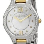raymond weil damklocka 5132-sps-00985 raymond noemia vit/gulguldtonat