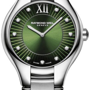 Raymond Weil Damklocka 5132-ST-52181 Noemia Grön/Stål Ø32 mm