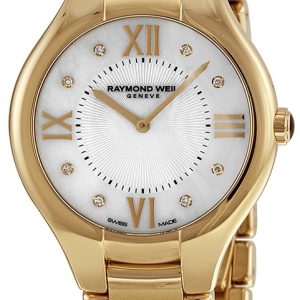 Raymond Weil Damklocka 5136-P-00995 Raymond Noemia Vit/Gulguldtonat