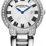 raymond weil damklocka 5229-st2-01970 raymond jasmine vit/stål ø29