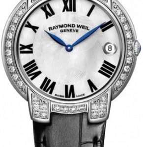 Raymond Weil Damklocka 5235-SC2-01970 Raymond Jasmine Vit/Läder Ø35