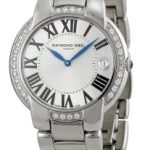 raymond weil damklocka 5235-st2-01970 raymond jasmine vit/stål ø35