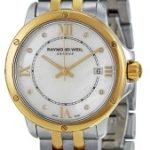 raymond weil damklocka 5391-stp-00995 raymond tango vit/gulguldtonat