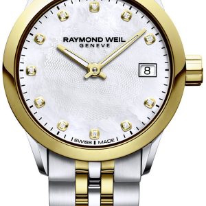 Raymond Weil Damklocka 5626-STP-97081 Freelancer Vit/Gulguldtonat