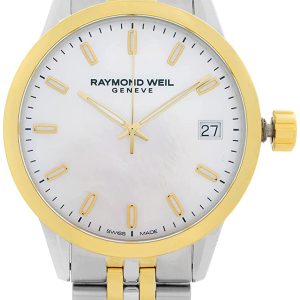 Raymond Weil Damklocka 5634-STP-97021 Freelancer Vit/Gulguldtonat