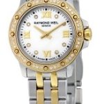 raymond weil damklocka 5799-sps-00995 tango vit/stål ø23 mm