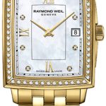 raymond weil damklocka 5925-ps-00995 toccata vit/gulguldtonat stål