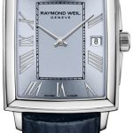 raymond weil damklocka 5925-stc-00550 toccata blå/läder