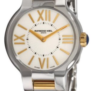 Raymond Weil Damklocka 5927-STP-00907 Noemia Vit/Gulguldtonat stål