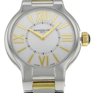 Raymond Weil Damklocka 5932-STP-00307 Noemia Vit/Gulguldtonat stål