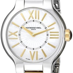 Raymond Weil Damklocka 5932-STP-00907 Noemia Vit/Gulguldtonat stål