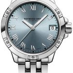 raymond weil damklocka 5960-st-00500 tango blå/stål ø30 mm