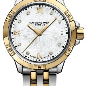 Raymond Weil Damklocka 5960-STP-00995 Tango Vit/Gulguldtonat stål