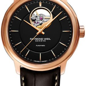 Raymond Weil Herrklocka 2227-PC5-20021 Maestro Svart/Läder Ø40 mm