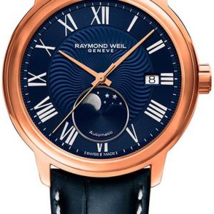 Raymond Weil Herrklocka 2239-PC5-00509 Maestro Blå/Läder Ø40 mm