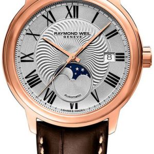 Raymond Weil Herrklocka 2239-PC5-00659 Maestro Silverfärgad/Läder