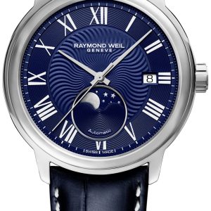 Raymond Weil Herrklocka 2239-STC-00509 Maestro Blå/Läder Ø40 mm