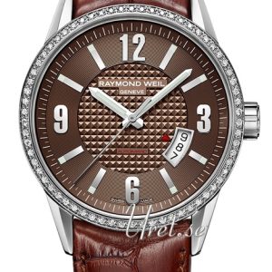 Raymond Weil Herrklocka 2730-SLS-05707 Freelancer Brun/Läder Ø42 mm