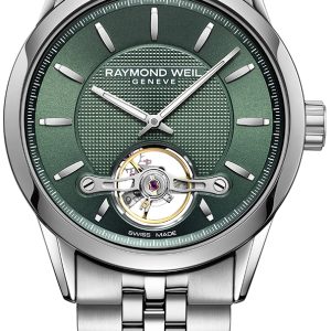 Raymond Weil Herrklocka 2780-ST-52001 Freelancer Grön/Stål Ø42 mm