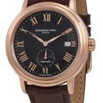 raymond weil herrklocka 2838-pc5-00209 maestro svart/läder ø39.5 mm
