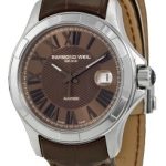 raymond weil herrklocka 2970-stc-00718 parsifal brun/läder ø39 mm