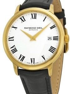 Raymond Weil Herrklocka 5488-PC-00300 Raymond Toccata Vit/Läder Ø39