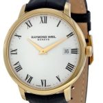 raymond weil herrklocka 5588-pc-00300 raymond toccata vit/läder ø42