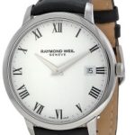 raymond weil herrklocka 5588-stc-00300 raymond toccata vit/läder