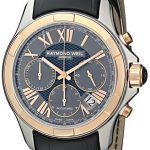 raymond weil herrklocka 7260-sc5-00608 raymond parsifal grå/läder