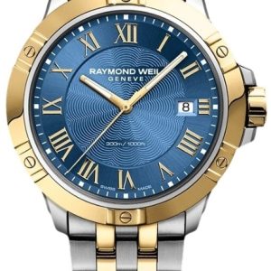 Raymond Weil Herrklocka 8160-STP-00508 Tango Blå/Gulguldtonat stål