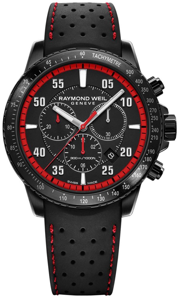 raymond weil herrklocka 8570-bkr-05240 tango svart/gummi ø43 mm