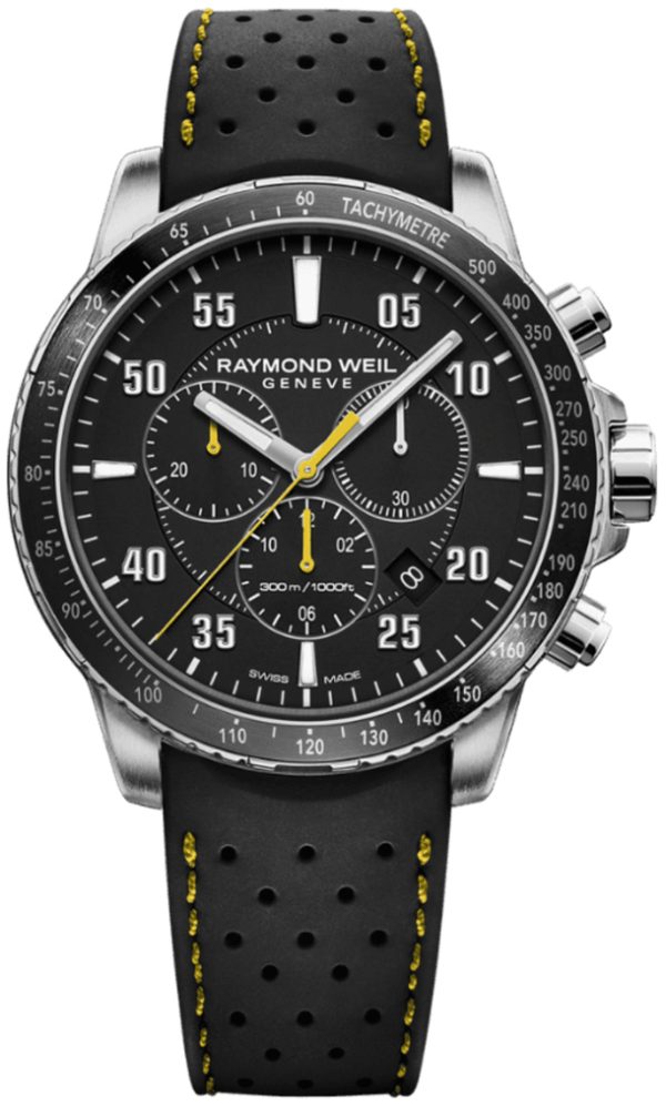 raymond weil herrklocka 8570-sr2-05207 tango svart/gummi ø43 mm