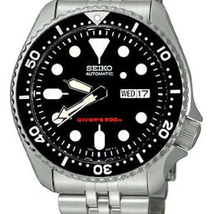 Seiko 5 Herrklocka SKX007K2 Svart/Stål Ø42 mm