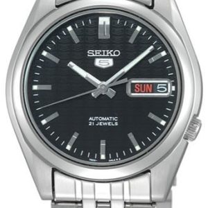 Seiko 5 Herrklocka SNK361K1 Svart/Stål Ø37 mm