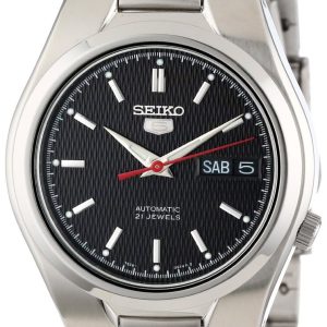 Seiko 5 Herrklocka SNK607K1 Svart/Stål Ø36 mm