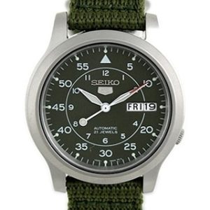 Seiko 5 Herrklocka SNK805K2 Grön/Textil Ø36 mm