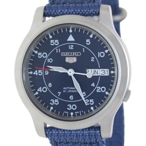 Seiko 5 Herrklocka SNK807K2 Blå/Textil Ø36 mm