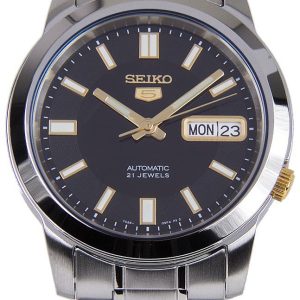 Seiko 5 Herrklocka SNKK17K1 Svart/Stål Ø38 mm