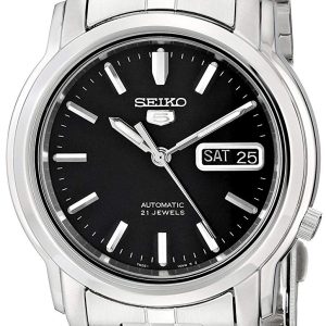 Seiko 5 Herrklocka SNKK71K1 Svart/Stål Ø38.5 mm