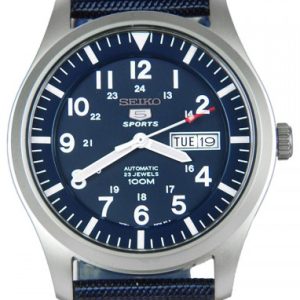 Seiko 5 Herrklocka SNZG11K1 Blå/Textil Ø42 mm