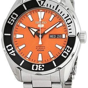 Seiko 5 Herrklocka SRPC55K1 Orange/Stål Ø45 mm